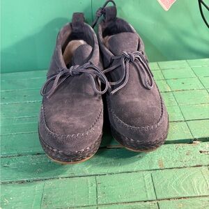 UGG Women's Navy Suede Woodlyn Moccasins